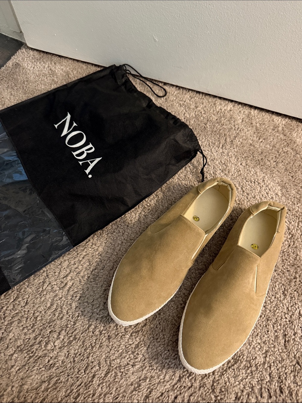 Men’s Slip-On Suede Shoes in Tan